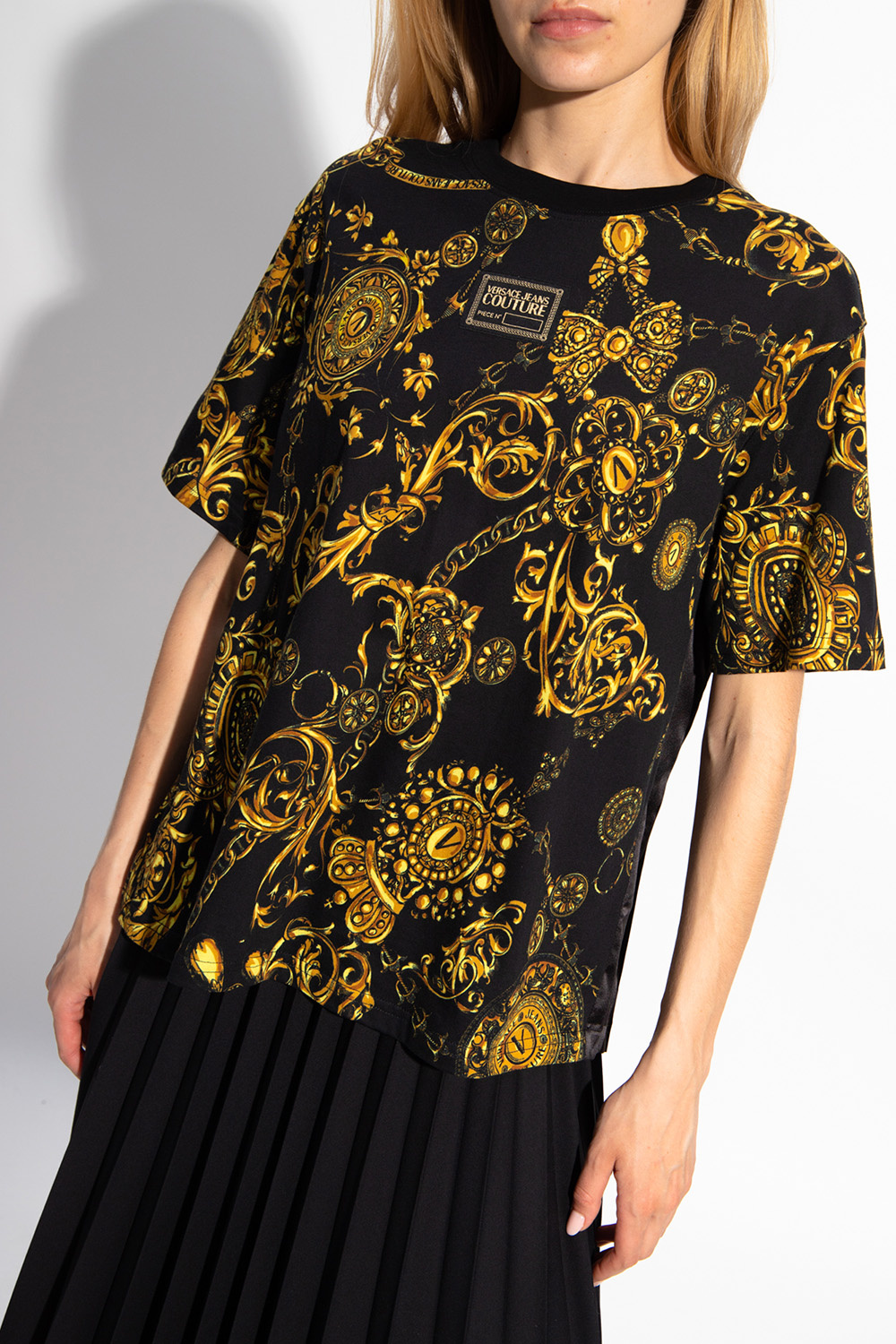 Versace Jeans Couture Baroque-print T-shirt | Women's Clothing